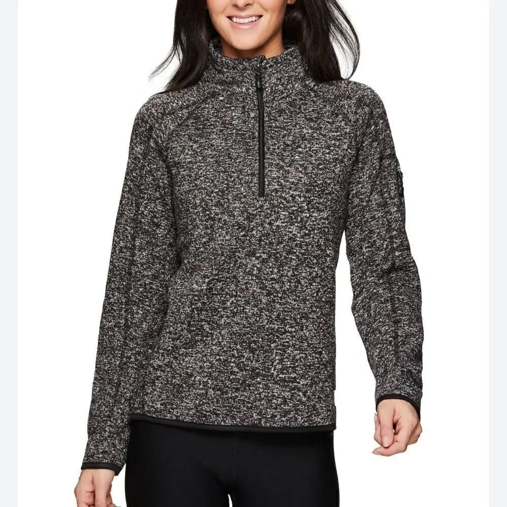 Avalanche 1/4 Zip Knit Pullover Sweatshirt Grey Women’s Small